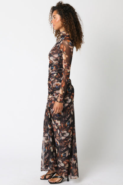 Night Stunner Maxi Dress - Midnight Print
