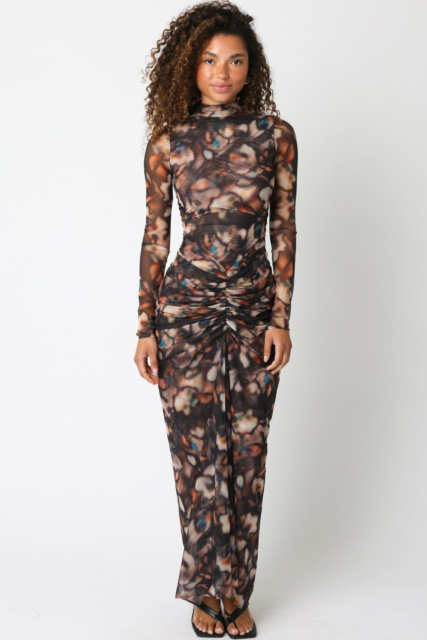 Night Stunner Maxi Dress - Midnight Print