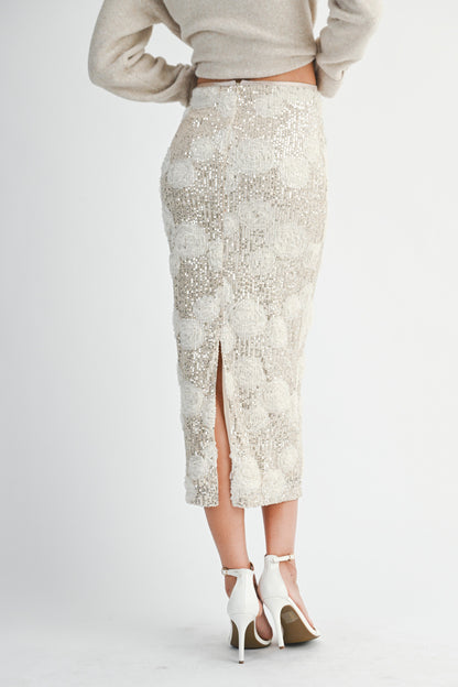 Belle Sequin Midi Skirt