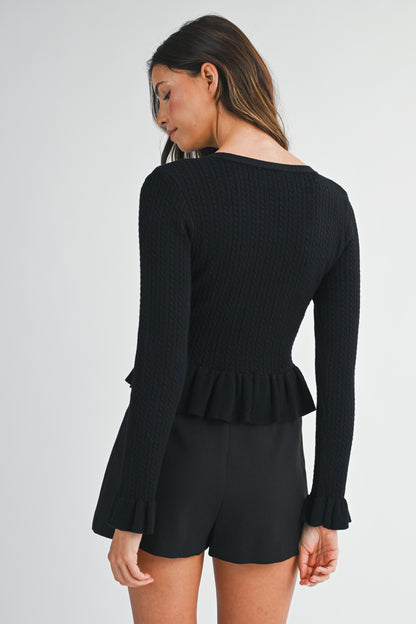 Juliette Peplum Knit Top