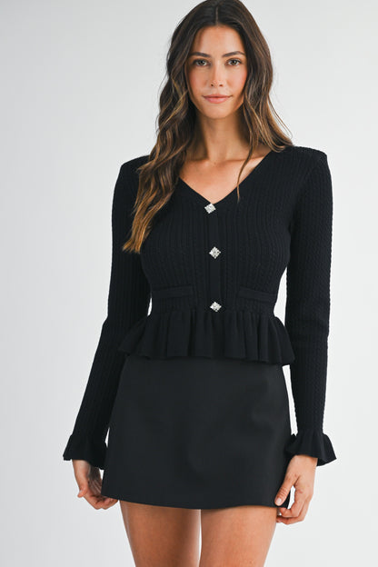 Juliette Peplum Knit Top