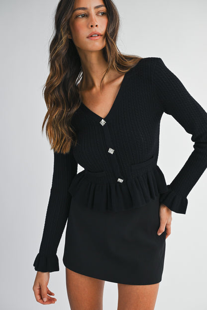 Juliette Peplum Knit Top