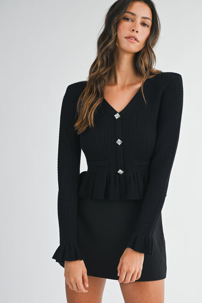 Juliette Peplum Knit Top