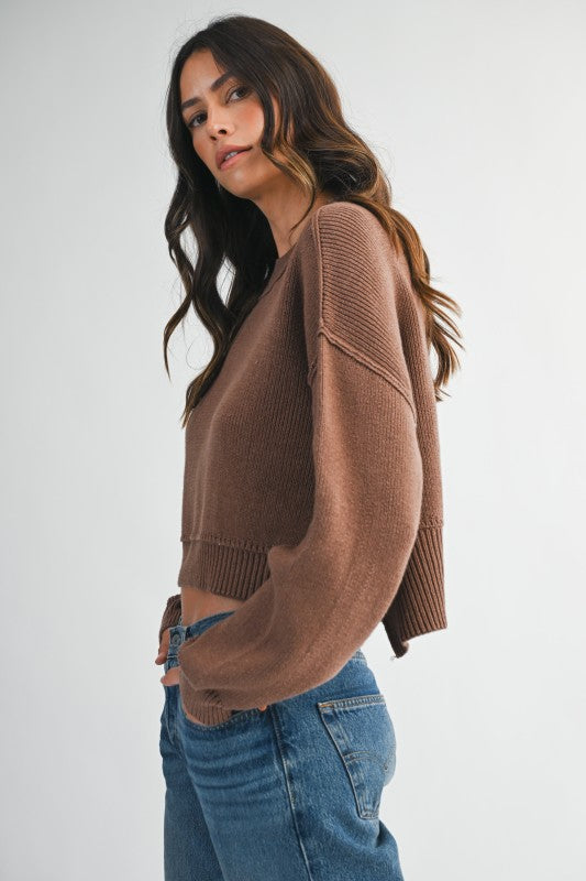Fiona Crop Knit Sweater