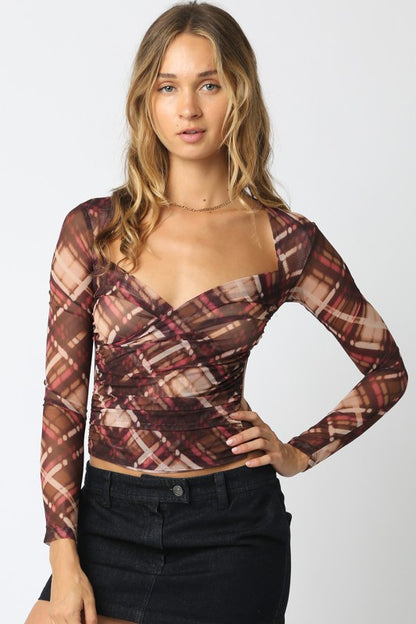 April Checkered Top