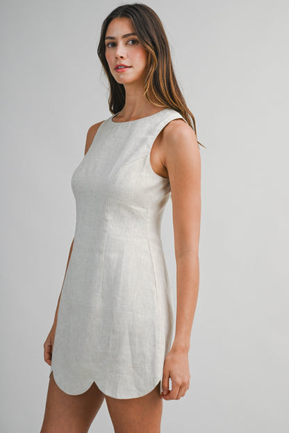 Mischa Linen Mini Dress - Oatmeal