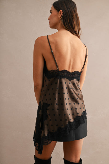 Cora Lace Trim Cami Tank