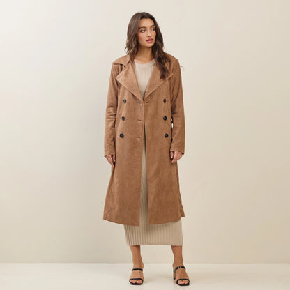Vegan Suede Trench