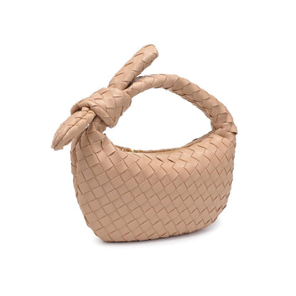 Lizbeth Woven Knot Clutch - Natural