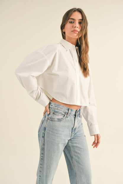 Briar Cropped Button Down - BIRD BEE