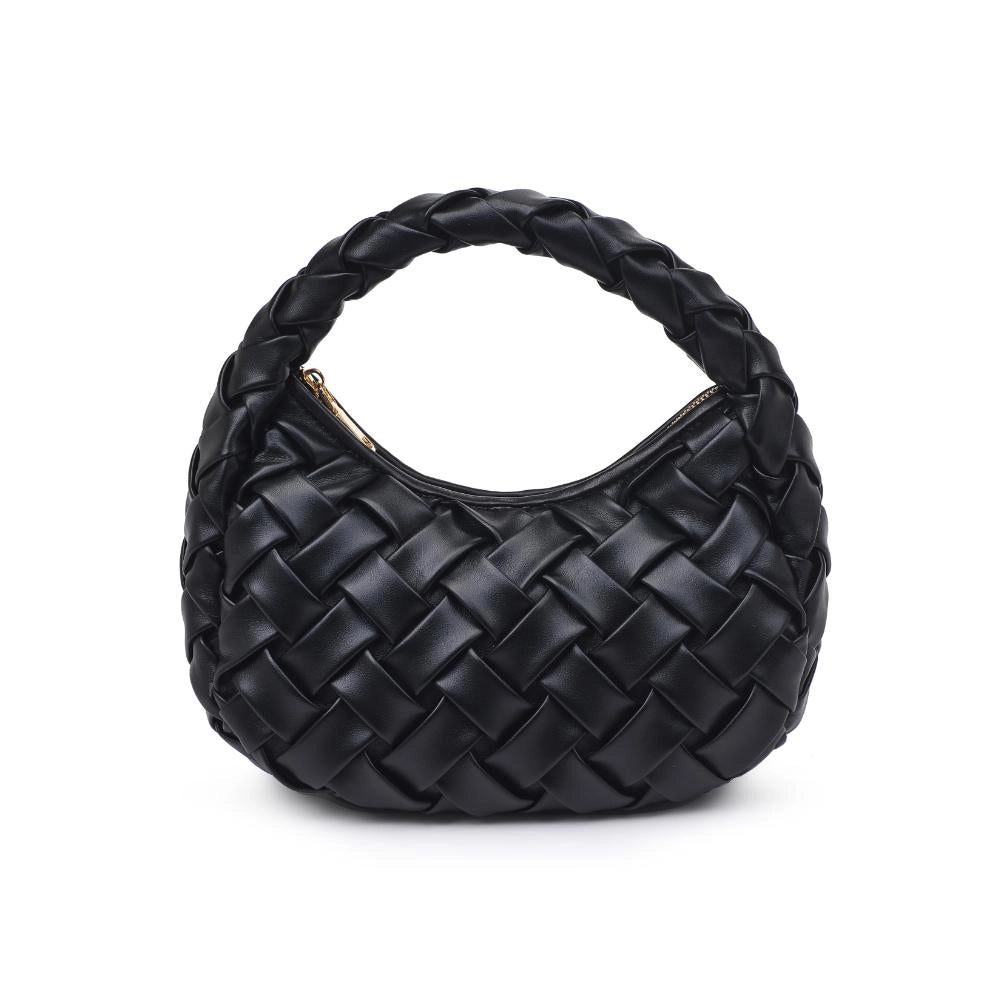 Noreen Woven Clutch - Black