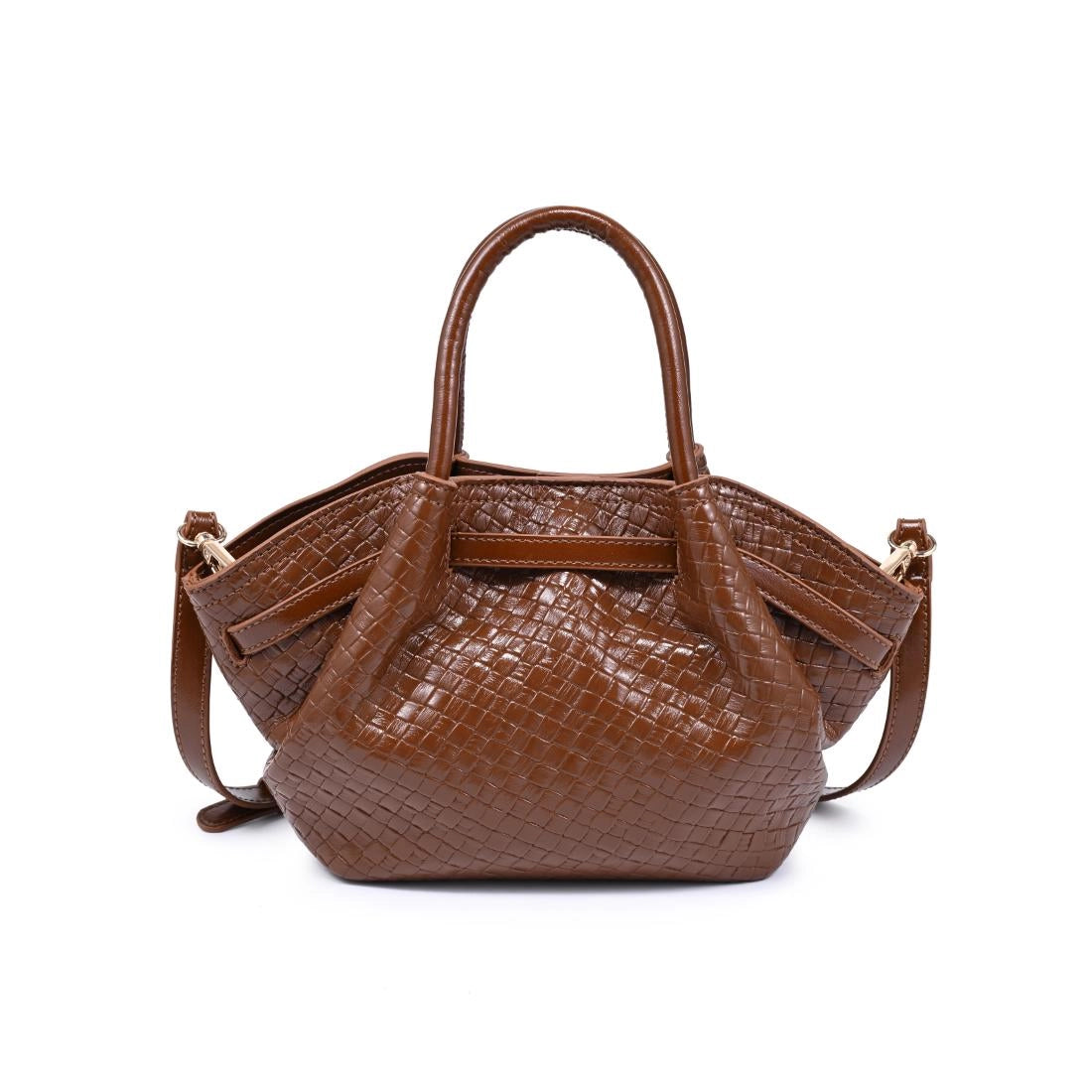 Selena Woven Crossbody - Brown