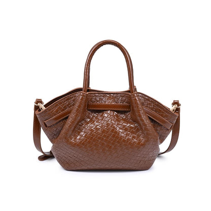Selena Woven Crossbody - Brown