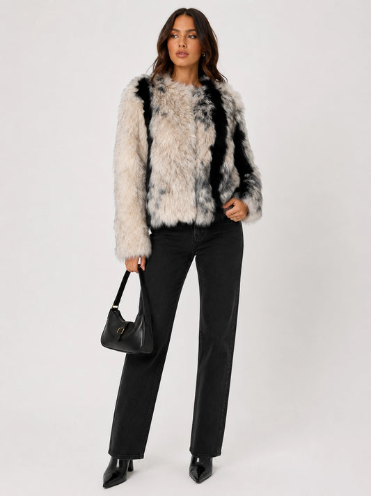 Winter Marble Fur Jacket