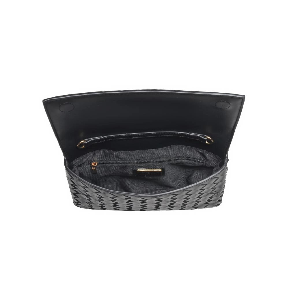 Ivy Woven Clutch - Black