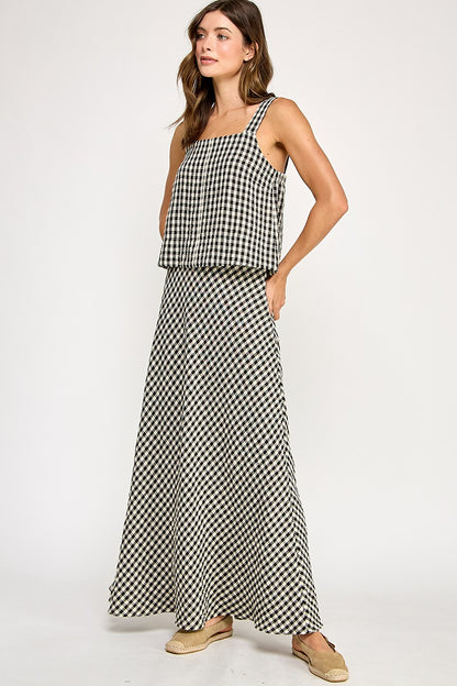 Gingham Maxi Skirt