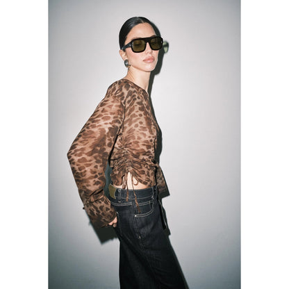 Emma Sheer Leopard Top