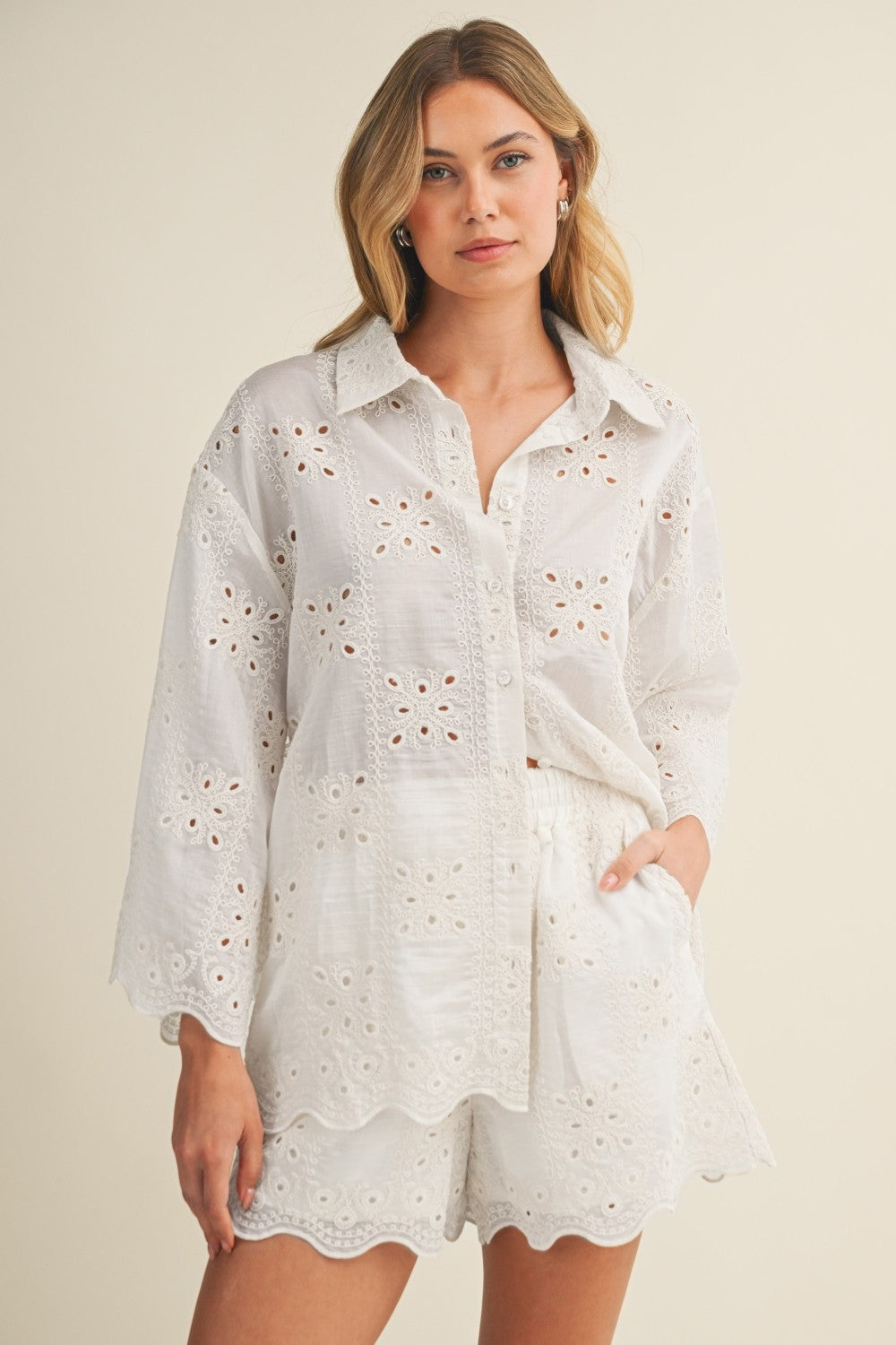 Frankie Eyelet Top - BIRD BEE