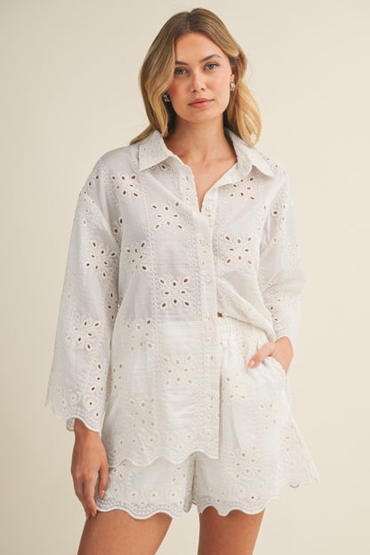 Frankie Eyelet Top - BIRD BEE