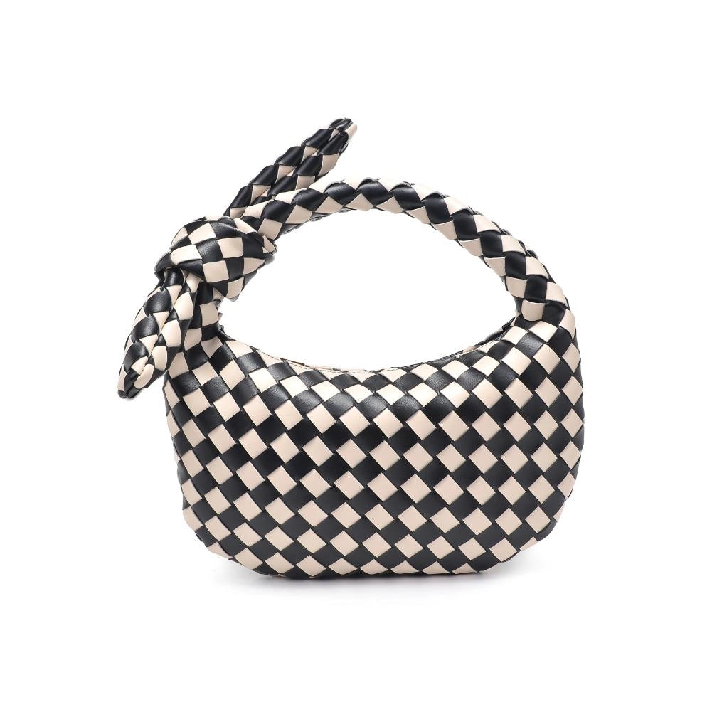 Lizbeth Woven Knot Clutch - Check