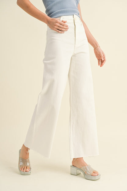 Faryn Wide Leg Pant - Cream