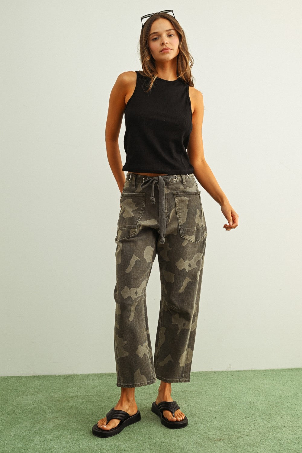 Camo Barrel Jean