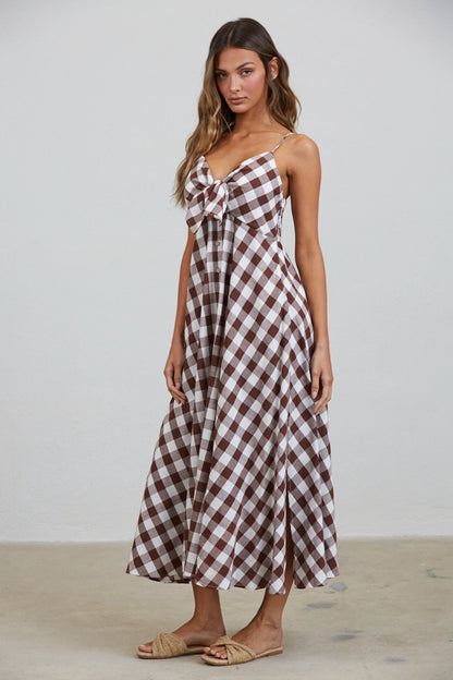 Misha Check Tie Dress