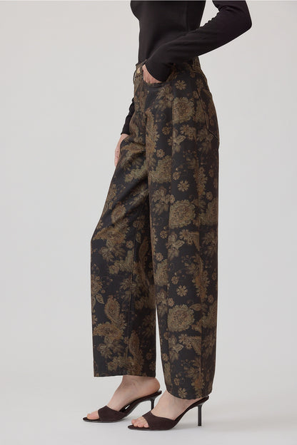 Dark Floral High Rise Pant