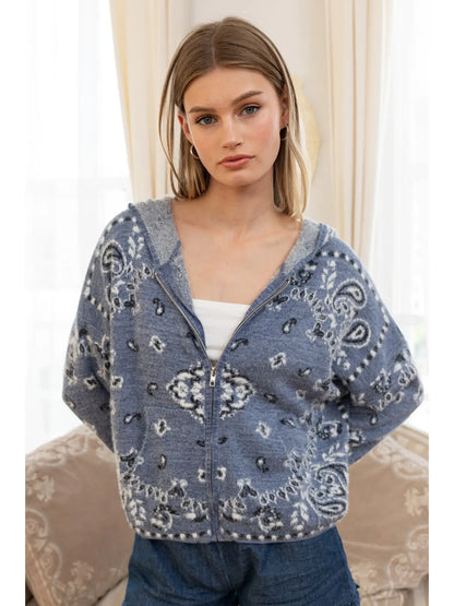 Pine Knit Hoodie Cardigan