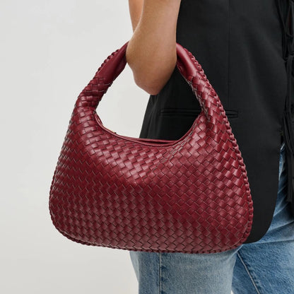 Adela Woven Hobo - Wine