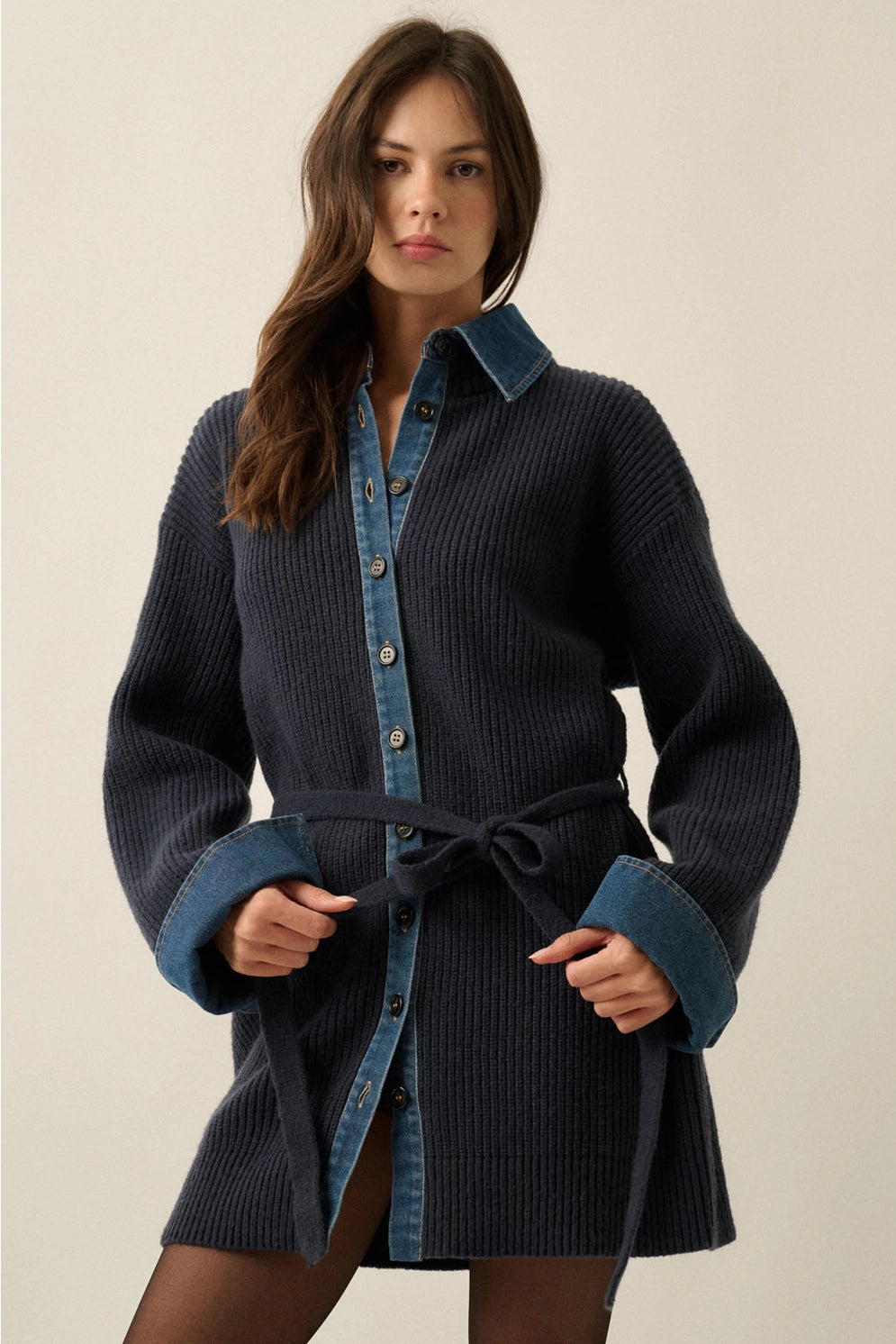 Dane Knit Belted Mini Dress