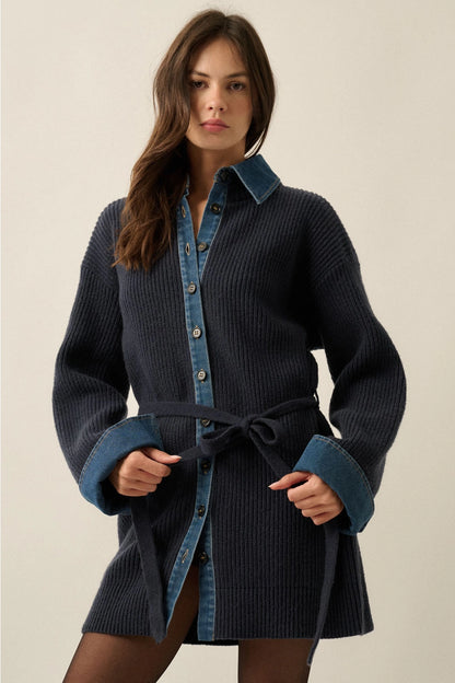 Dane Knit Belted Mini Dress