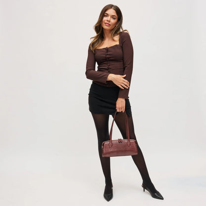Nessa Shoulder Bag - Chocolate