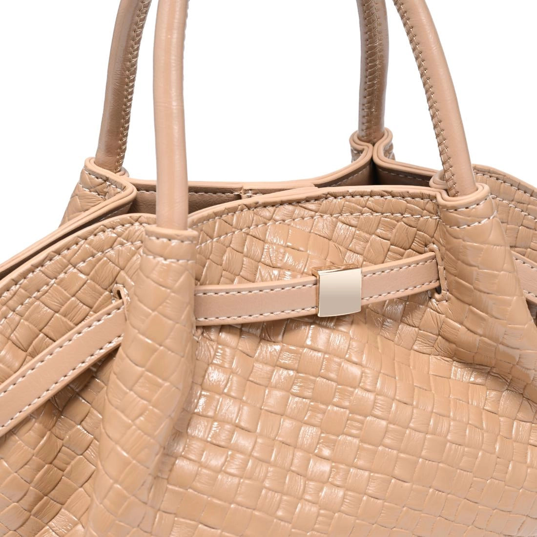 Selena Woven Crossbody - Tan