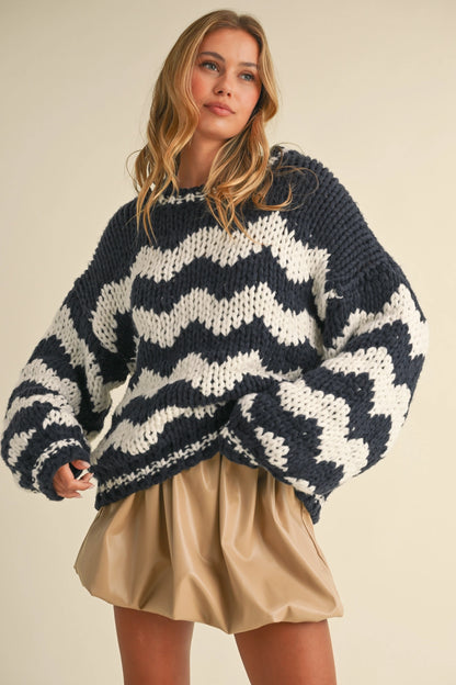 Chevron Oversized Sweater