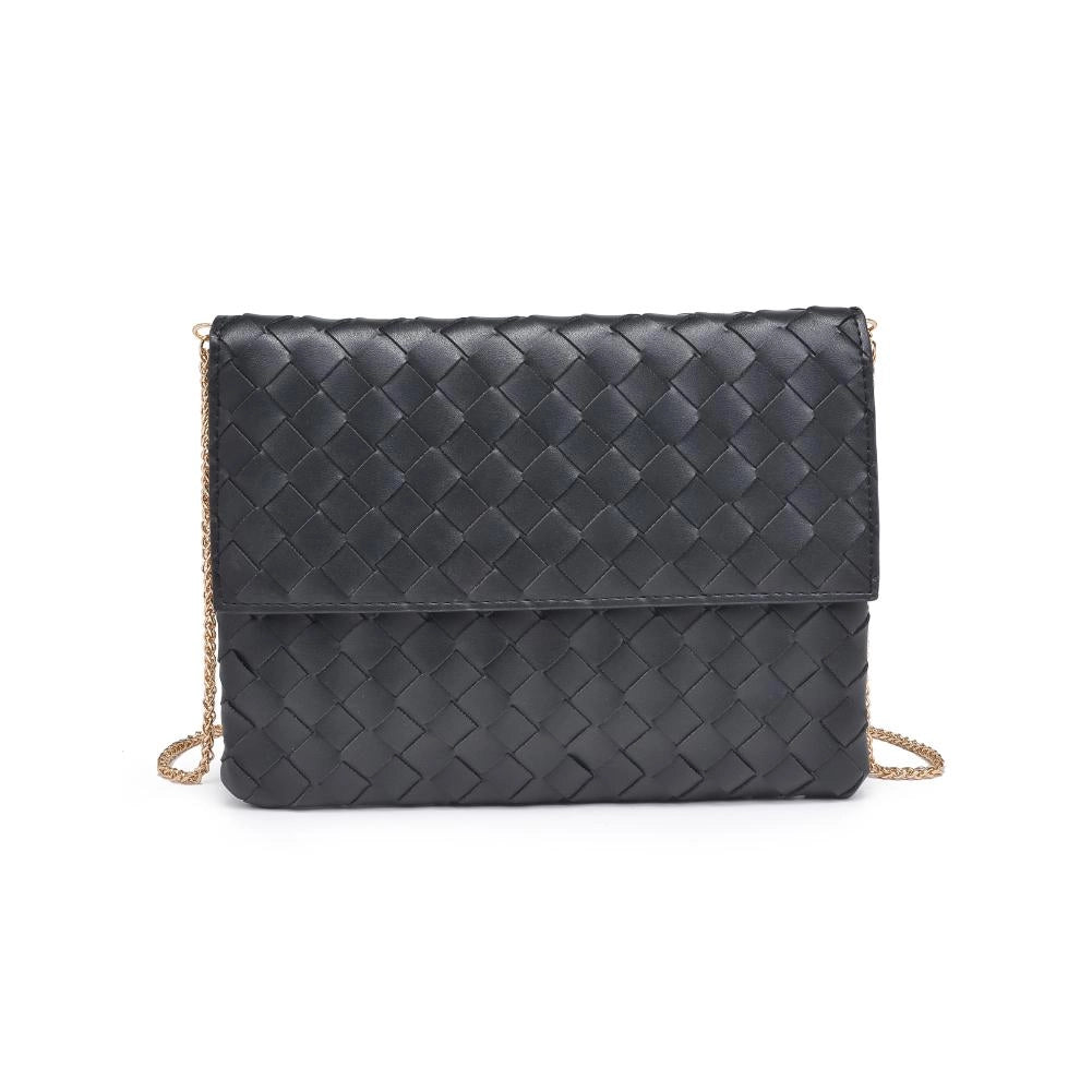 Ivy Woven Clutch - Black