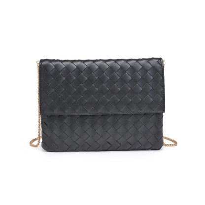 Ivy Woven Clutch - Black