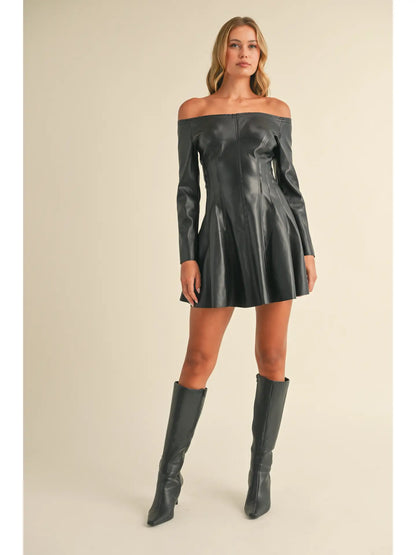 Harlow Faux Leather Dress