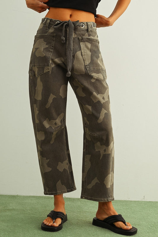 Camo Barrel Jean