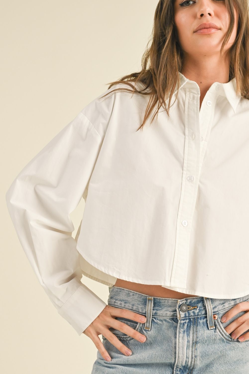 Briar Cropped Button Down - BIRD BEE