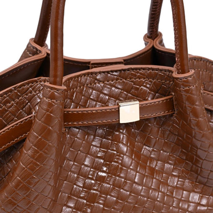 Selena Woven Crossbody - Brown