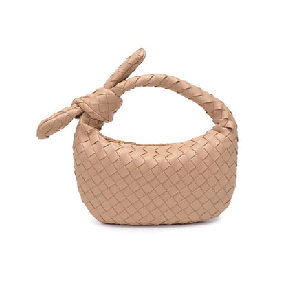 Lizbeth Woven Knot Clutch - Natural