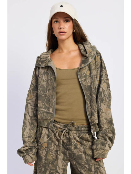 Zip Up Camo Jacket