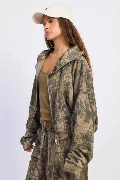 Zip Up Camo Jacket