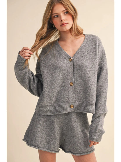 Maiya Cardigan and Shorts Set