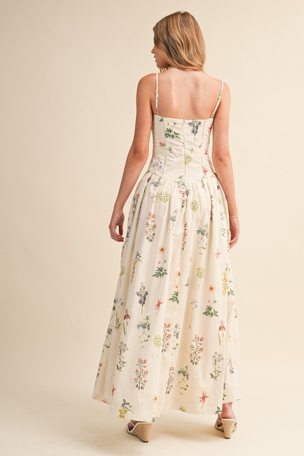 Floral Drop Waist Maxi Dress