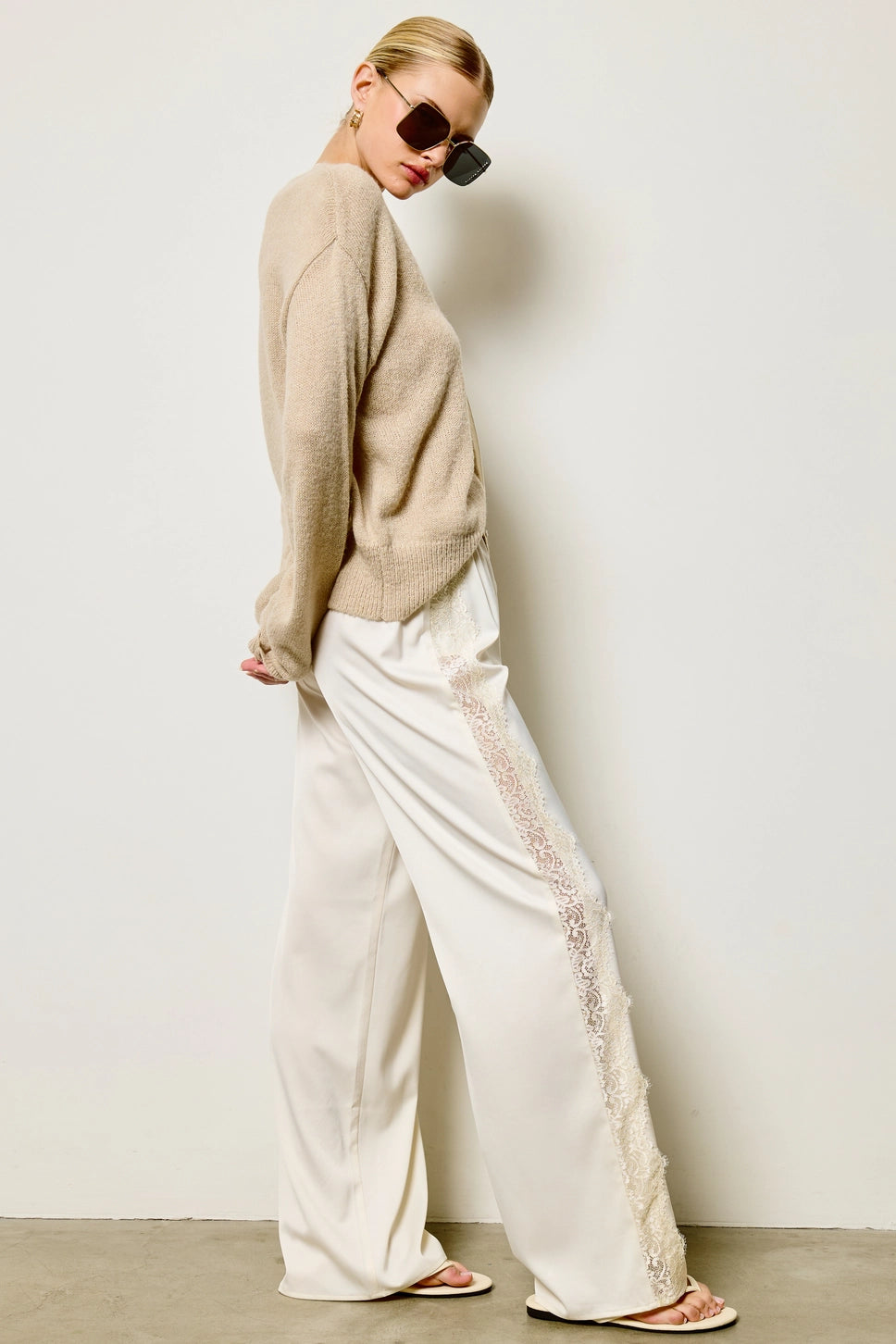 Maddie Lace Side Satin Pants
