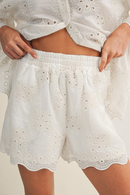 Frankie Eyelet Short - BIRD BEE