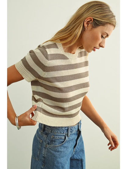 Striped Knit Top