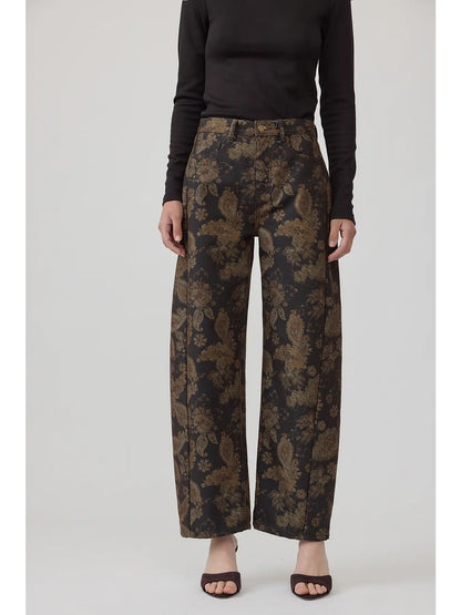 Dark Floral High Rise Pant